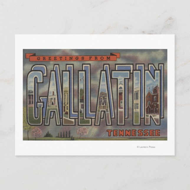 Carte Postale Gallatin, Tennessee - Scènes de grandes lettres (Devant)