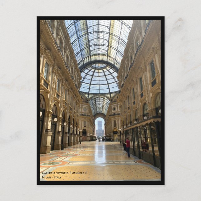 Carte Postale Galleria Vittorio Emanuele arcade - Milan, Italie (Devant)