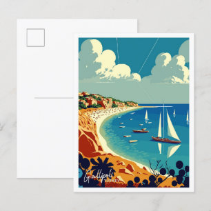 Carte Postale Gallipoli Turquie Voyage Vintage illustration