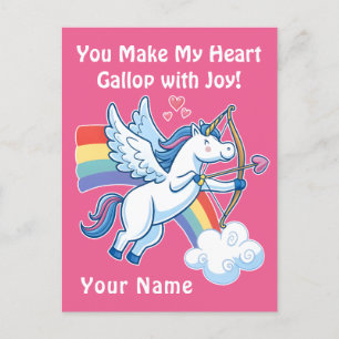 Carte Postale Galloping Unicorn Cupid's Love Magic