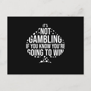 Carte Postale Gambling Cards Joueur Casino Poker Joueur Cadeau