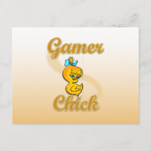 Carte Postale Gamer Chick