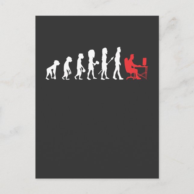 Carte Postale Gamer Evolution Funny Jeu Nerd PC Admin Gamer (Devant)