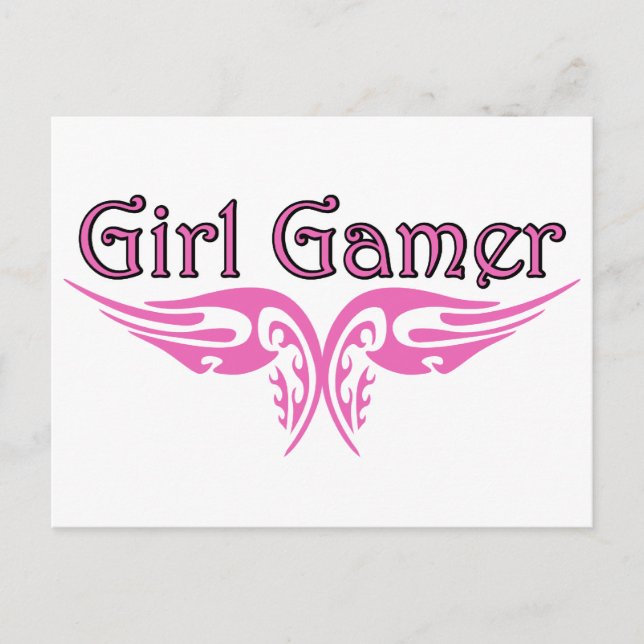 Carte Postale Gamer fille (Devant)