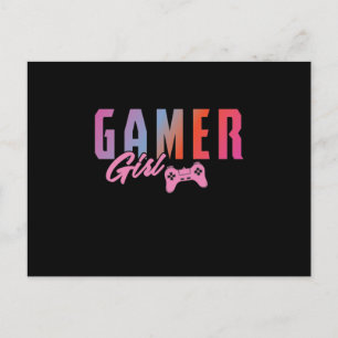 Carte Postale Gamer Girls Controller und Spiele