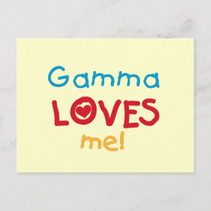Carte Postale Gamma aime mes t-shirts et cadeaux