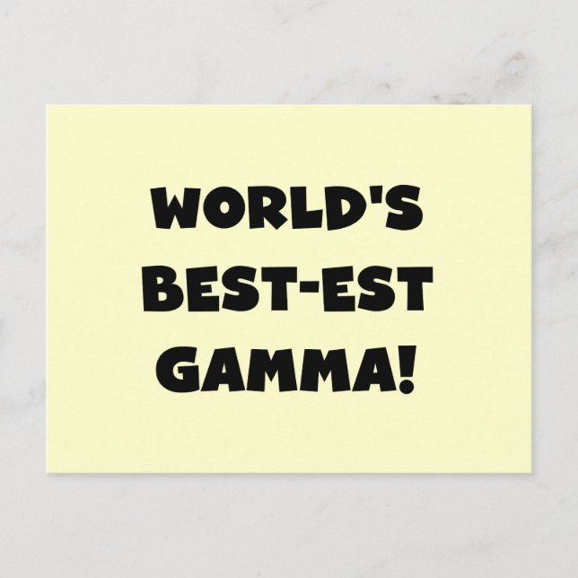 Carte Postale Gamma du Meilleur-est du monde noir et blanc (Devant)