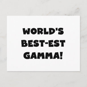 Carte Postale Gamma du Meilleur-est du monde noir et blanc
