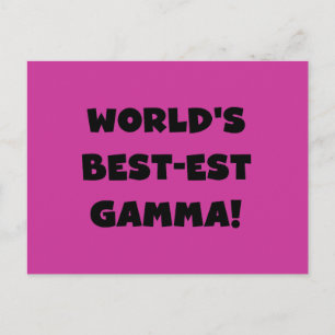 Carte Postale Gamma du Meilleur-est du monde noir et blanc