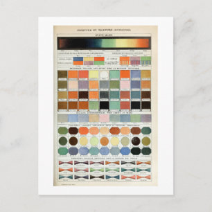 Carte Postale Gamme vintage de couleurs