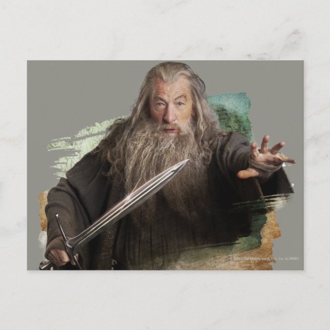 Carte Postale Gandalf avec épée (Devant)