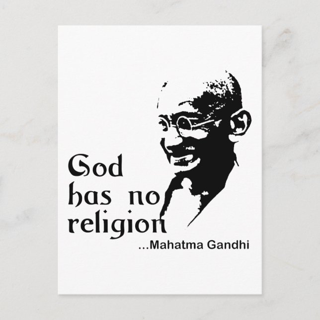 Carte Postale Gandhi (Devant)
