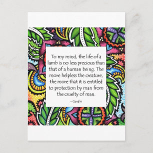 Carte Postale Gandhi Animal Quote