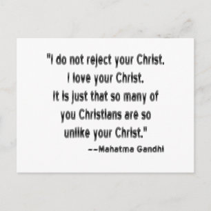 Carte Postale Gandhi on Christians