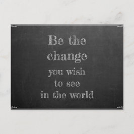 Carte Postale Gandhi - Soyez le changement