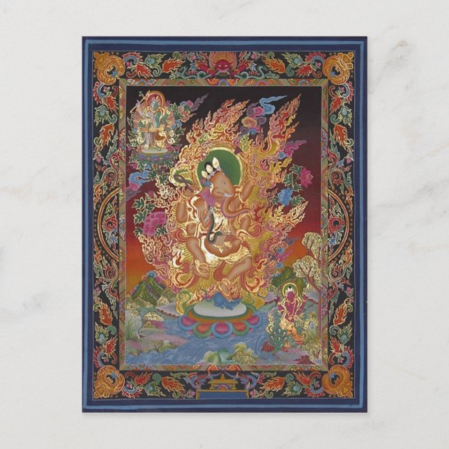 Carte postale Ganesh à quatre armes (Devant)