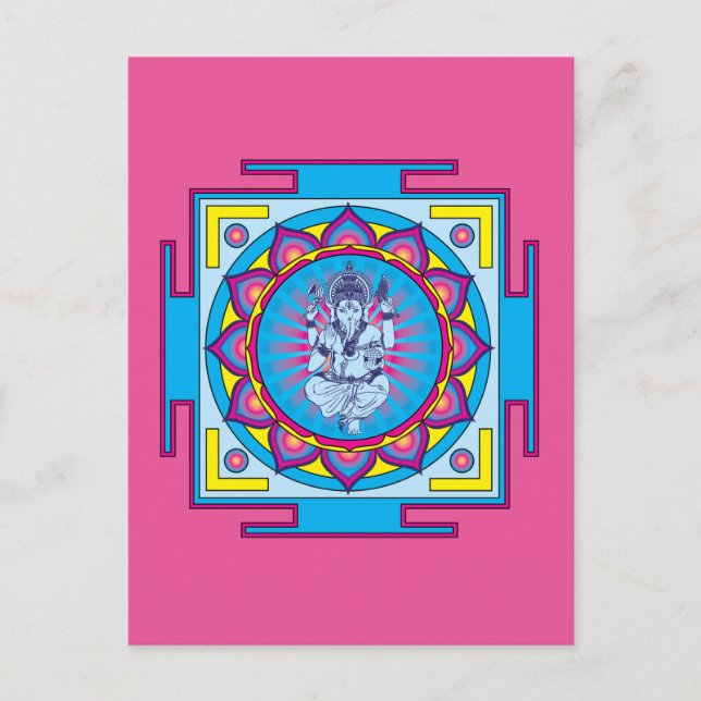 Carte Postale Ganesha Mandala (Devant)
