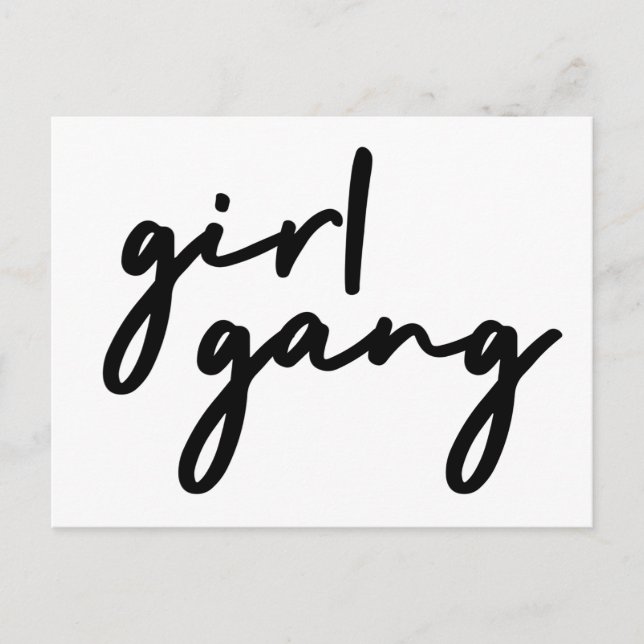 Carte Postale Gang de Filles | Pouvoir Féminin Moderne Féminisme (Devant)