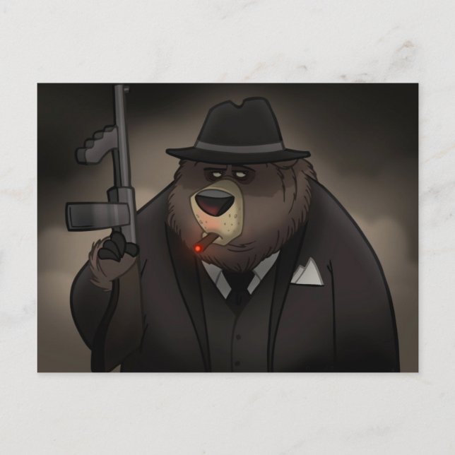 Carte postale Gangster Bear (Devant)