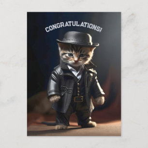 Carte Postale Gangster Kitten