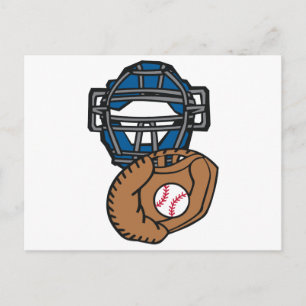 Carte Postale Gant Masque Capteur De Baseball