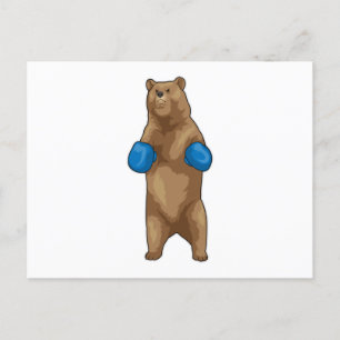 Carte Postale Gants de boxe Bear Boxer