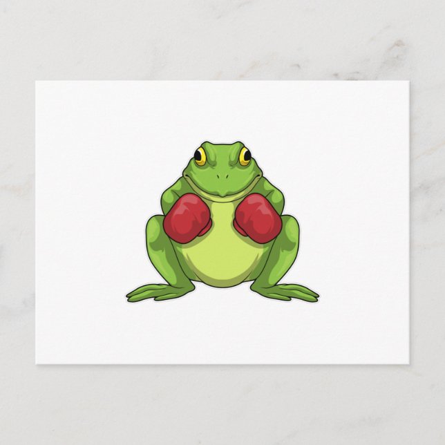 Carte Postale Gants de boxe Boxeur grenouille (Devant)