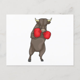 Carte Postale Gants de boxe Bull Boxer