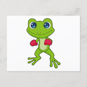 Carte Postale Gants de boxe de grenouille