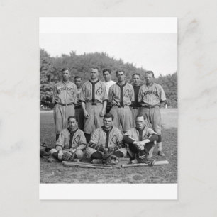 Carte Postale GAO de l'équipe PO de baseball, années 1920