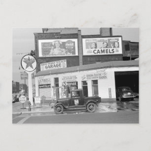 Carte Postale Garage & Gas Station, 1940