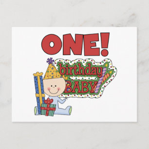 Carte Postale Garçon Anniversaire Bébé 1er Anniversaire Tshirts
