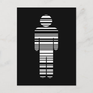 Carte Postale garçon barcode