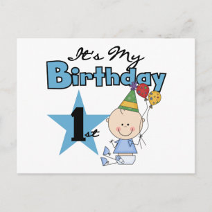 Carte Postale Garçon C'est mes t-shirts et cadeaux d'anniversair