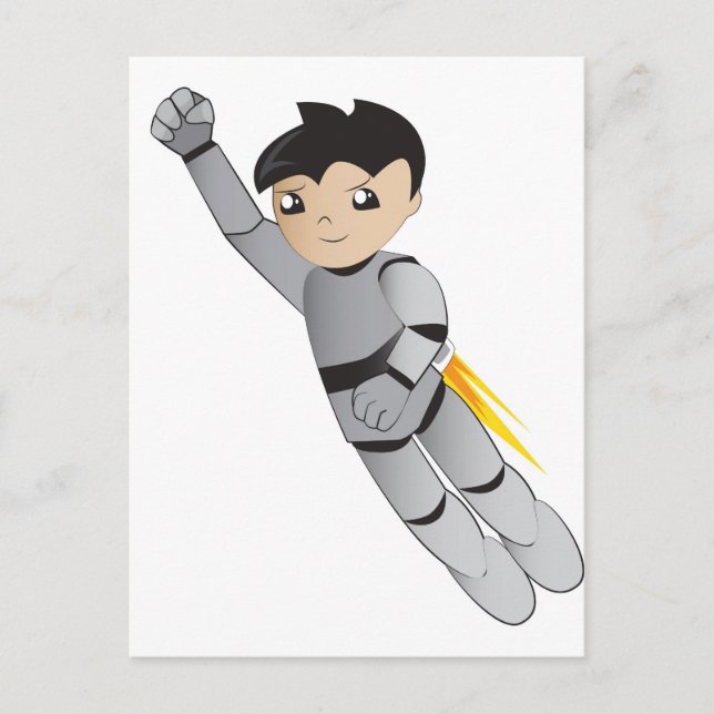 Carte Postale Garçon de robot (Devant)