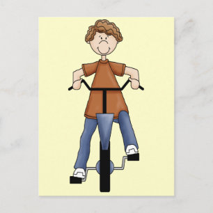 Carte Postale Garçon En Vélo