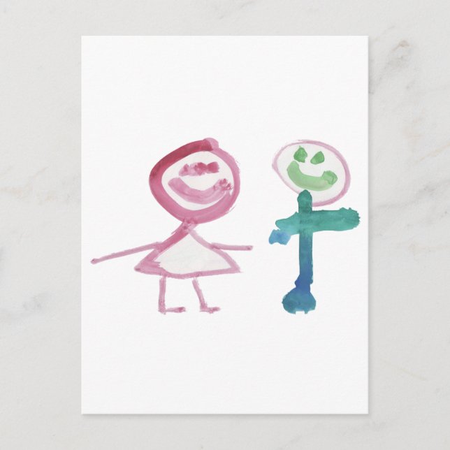 Carte Postale Garçon et fille (Devant)