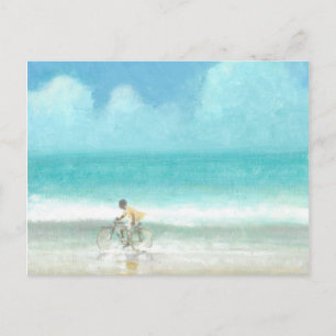 Carte Postale Garçon sur la bicyclette 3