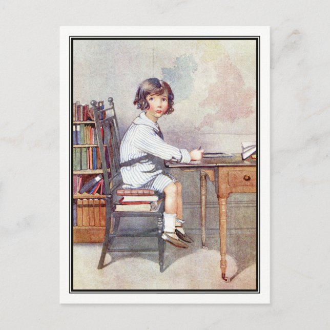 Carte Postale Garçon vintage à l'école - Honor C. Appleton (Devant)