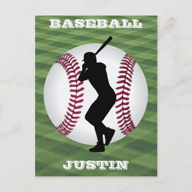 Carte Postale Garçons Baseball Custom (Devant)