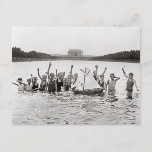 Carte Postale Garçons nageant, 1926