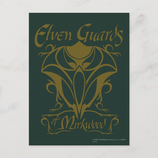 Carte Postale Garde elfe de Mirkwood Nom (Devant)