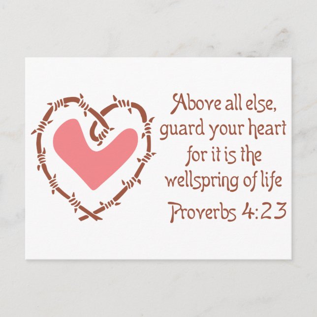 Carte Postale Garde ton coeur (Devant)