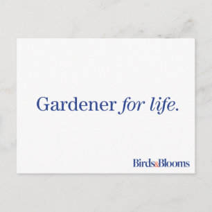 Carte Postale Gardener pour la vie