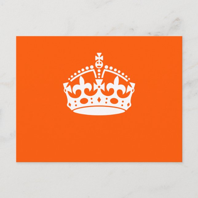 Carte Postale GARDER CALM CROWN sur Orange Personnaliser it (Devant)