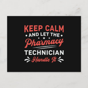 Carte Postale Garder Calm Technicien En Pharmacie Manipuler Il P