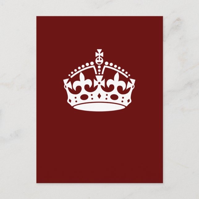 Carte Postale Garder calme Couronne Bourgogne rouge Accent (Devant)