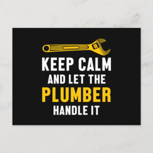 Carte Postale Garder Calme Poignée en plomberie It Plumbing Job 