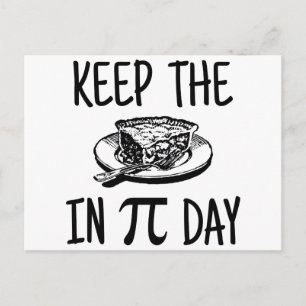 Carte Postale Garder la tarte dans Pi Day
