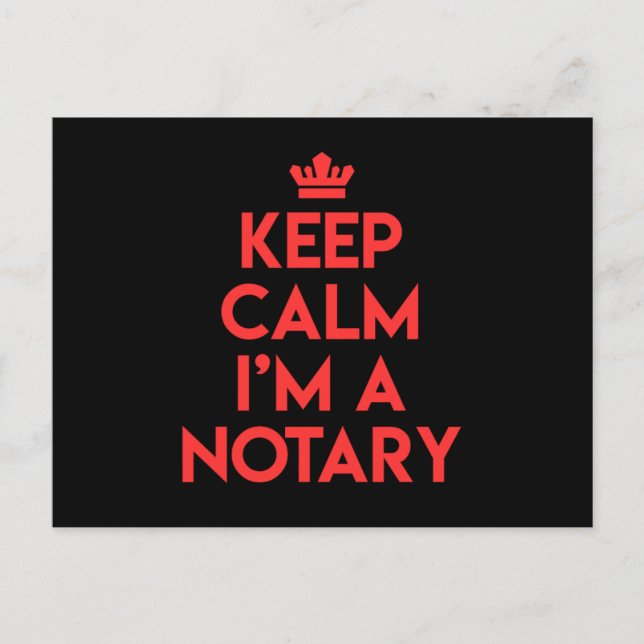 Carte Postale Garder le calme Avocat public notaire Avocat notai (Devant)